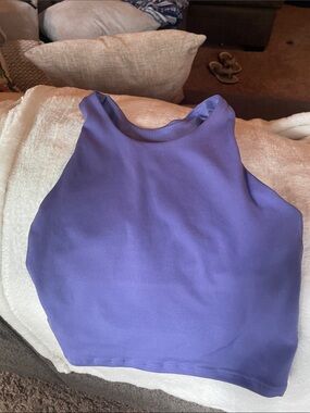 Girls Athleta Purple High-Neck Cropped Tank